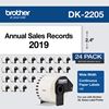 Brother Continuous Length Paper Label  62mm x 30.4m (2.4" x 100') - 24 pack 1