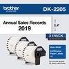 Brother Continuous Length Paper Label  62mm x 30.4m (2.4" x 100') - 3 pack 1