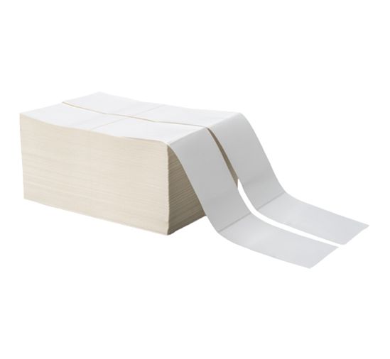 Brother DT Premium Fanfold Paper Label (4" x 6") (2000 Labels/Stack) (2 Stacks/Case) 1