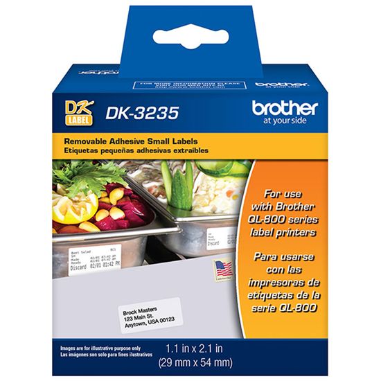 Brother 54mm x 29mm (2.1"x1.14") Removable Die-Cut Labels (800 Labels/Pkg) 1