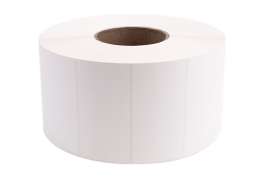 Brother TT Syn (Polyester) Glossy Label (use Wax/Resin or Resin Ribbon) (4" x 2") (8" OD) (3" Core) (3290 Labels/Roll) (4 Rolls/Case) 1