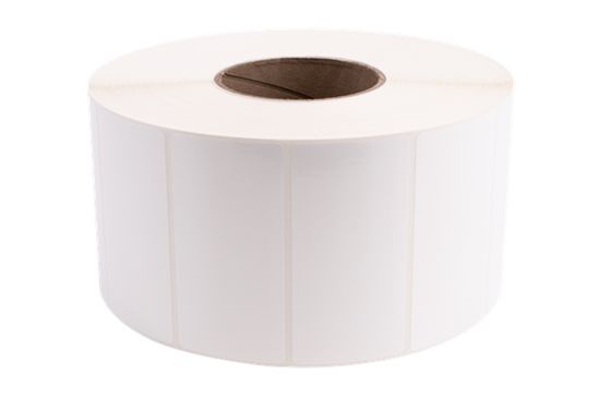 Brother TT Syn (Polyester) Matte Label (use Wax/Resin or Resin Ribbon) (4" x 2") (8" OD) (3" Core) (3290 Labels/Roll) (4 Rolls/Case) 1