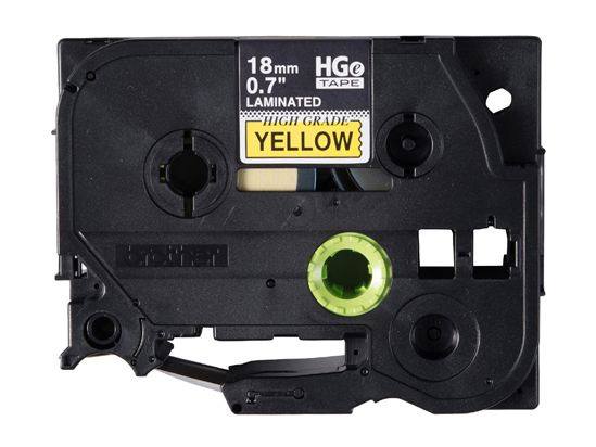 Brother Black Ink on Yellow Label (5 Pack) (0.7" x 26.2') 1