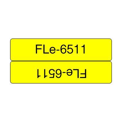 Brother Polyester Flag Black Ink on Yellow Label (0.82" x 1.7") (0.41" x 1.7") (Folded) (72 Labels) 1
