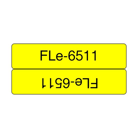 Brother Polyester Flag Black Ink on Yellow Label (0.82" x 1.7") (0.41" x 1.7") (Folded) (72 Labels) 1