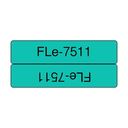 Brother Polyester Flag Black Ink on Green Label (0.82" x 1.7") (0.41" x 1.7") (Folded) (72 Labels) 1