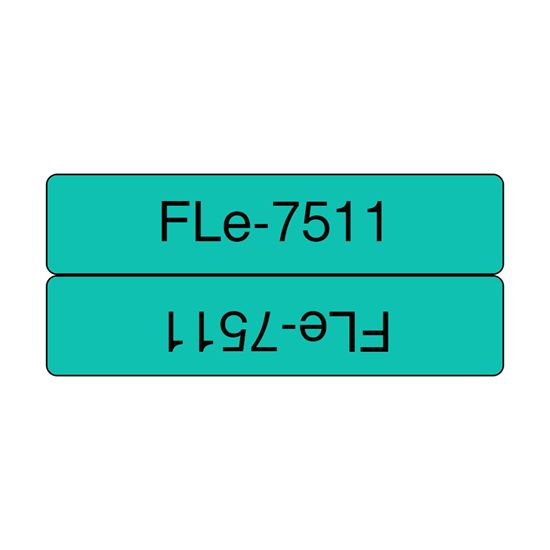 Brother Polyester Flag Black Ink on Green Label (0.82" x 1.7") (0.41" x 1.7") (Folded) (72 Labels) 1