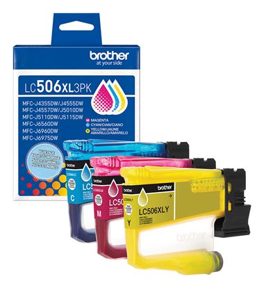 Brother 3-Pack High Yield Cyan Magenta and Yellow Ink Cartridges (1500 Yield Each) 1