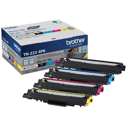 Brother Standard Yield Toner Cartridge 4-Pack (1 Ea. Black Cyan Magenta Yellow) (Bk 1400 Yield/Clr 1300 Yield) 1