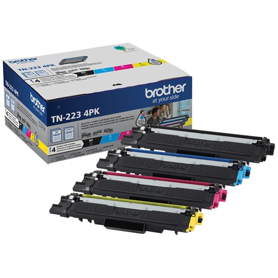 Brother Standard Yield Toner Cartridge 4-Pack (1 Ea. Black Cyan Magenta Yellow) (Bk 1400 Yield/Clr 1300 Yield) 1