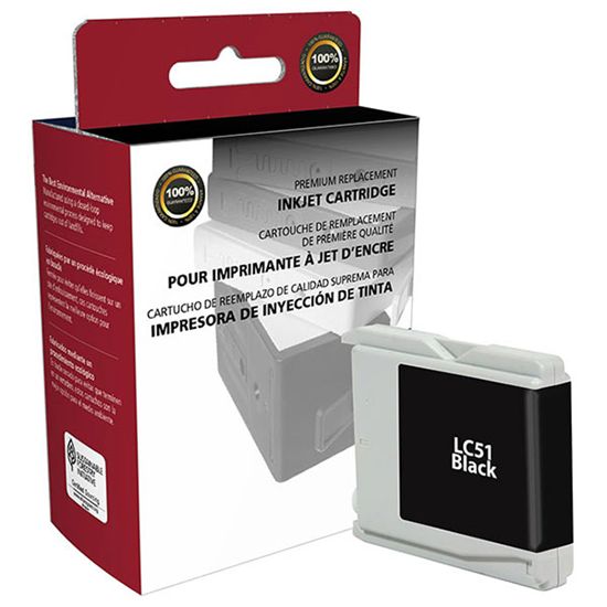 CIG Remanufactured Black Ink Cartridge (Alternative for Brother LC51BK) (500 Yield) 1