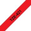 Brother 9mm (3/8") Black on Red Laminated Tape (8m/26.2') (1/Pkg) For use in TZ P-Touch: All TZ Machines 1