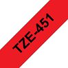 Brother 24mm (1") Black on Red Laminated Tape (8m/26.2') (1/Pkg) For use in PT-530 550 3600 9200DX 9200PC 9400 9500PC 9600 1