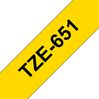 Brother 24mm (1") Black on Yellow Laminated Tape (8m/26.2') (1/Pkg) For use in PT-530 550 3600 9200DX 9200PC 9400 9500PC 9600 1