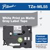Brother White Print on Premium Matte Gray Laminated Tape (24mm (0.94") Wide x 8m (26.2') Long) 1