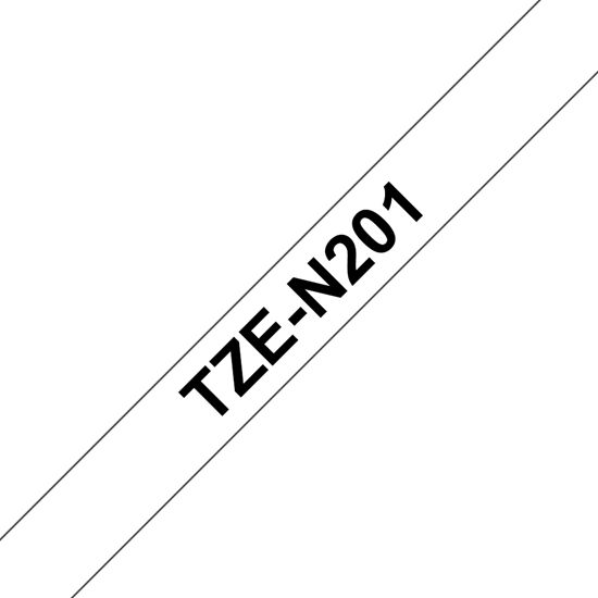 Brother 3.5mm (9/64") Super Narrow Black on White Non-Laminated Tape (8m/26.2') (1/Pkg) For use in TZ P-touch: PT-1280 1830 1
