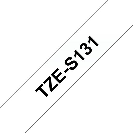 Brother 12mm (1/2") Black on Clear Extra Strength Super Adhesive Industrial Tape (8m/26.2') (1/Pkg) For use in TZ P-Touch: All TZ Machines 1