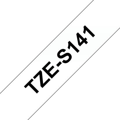 Brother 18mm (3/4") Black on Clear Extra Strength Super Adhesive Industrial Tape (8m/26.2') (1/Pkg) For use in P-Touch: All TZ Machines Except PT-200 1100 1130 1300 1160 1170S 1180 1200 ST-115 1