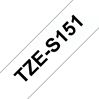 Brother 24mm (1") Black on Clear Extra Strength Super Adhesive Industrial Tape (8m/26.2') (1/Pkg) For use in PT-530 550 3600 9200DX 9200PC 9400 9500PC 9600 1