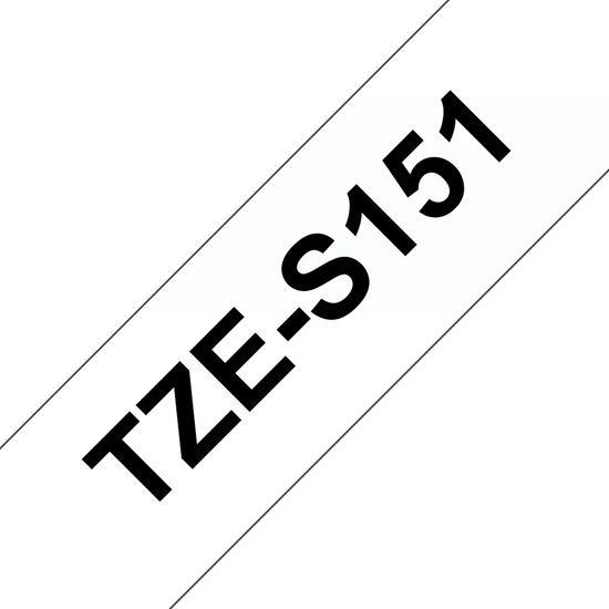 Brother 24mm (1") Black on Clear Extra Strength Super Adhesive Industrial Tape (8m/26.2') (1/Pkg) For use in PT-530 550 3600 9200DX 9200PC 9400 9500PC 9600 1