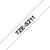 Brother 6mm (1/4") Black on White Extra Strength Super Adhesive Industrial Tape (8m/26.2') (1/Pkg) For use in TZ P-Touch: All TZ Machines 1