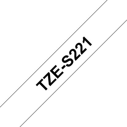 Brother 9mm (3/8") Black on White Extra Strength Super Adhesive Industrial Tape (8m/26.2') (1/Pkg) For use in TZ P-Touch: All TZ Machines 1