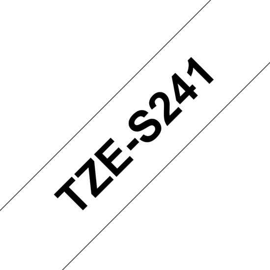 Brother 18mm (3/4") Black on White Extra Strength Super Adhesive Industrial Tape (8m/26.2') (1/Pkg) For All TZ Machines Except PT-200 1100 1130 1300 1160 1170S 1180 1200 2030 2730 ST-1150 1