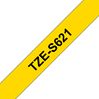 Brother 9mm (3/8") Black on Yellow Extra Strength Super Adhesive Industrial Tape (8m/26.2') (1/Pkg) 1