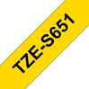 Brother 24mm (1") Black on Yellow Extra Strength Super Adhesive Industrial Tape (8m/26.2') (1/Pkg) For use in TZ P-Touch: PT-530 550 3600 9200DX 9200PC 9400 9500PC 9600 1