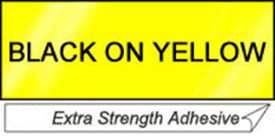 Brother 36mm (1 1/2") Black on Yellow Extra Strength Super Adhesive Industrial Tape (8m/26.2') (1/Pkg) 1