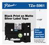Brother 36mm (1 1/2") Black on Matte Silver Extra Strength Super Adhesive Industrial Tape (8m/26.2') (1/Pkg) For Use in PT-530 550 3600 9200DX 9200PC 9400 9500PC 9600 Only 1