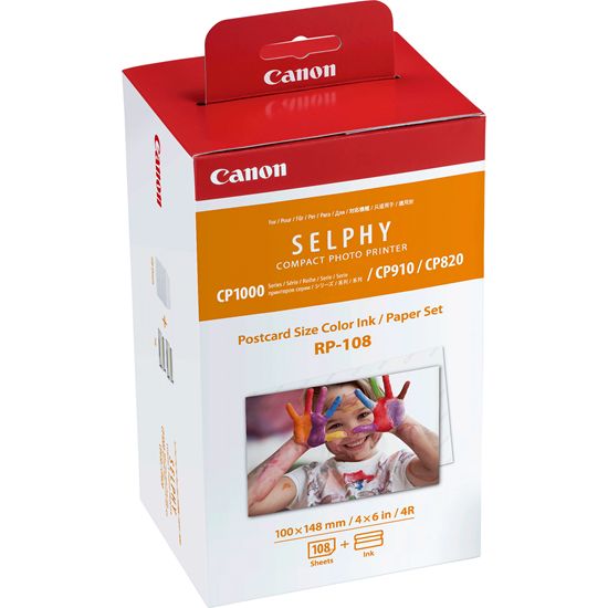 Canon (RP-108) High Capacity Color Ink Cartridge & Postcard Size Paper 1