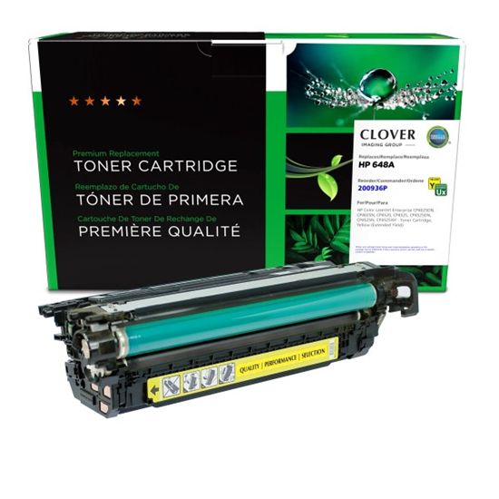CIG Remanufactured Yellow Extended Yield Toner Cartridge (Alternative for HP CE262A(J) 648A) (14500 Yield) 1