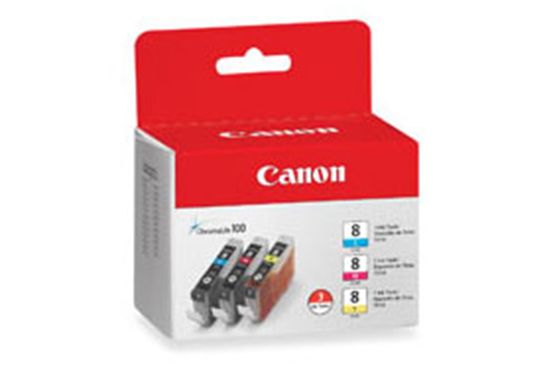 Canon (CLI-8) C/M/Y Color Ink Tank Combo Pack (Includes 1 Each of OEM# 0621B002 0622B002 0623B002) 1