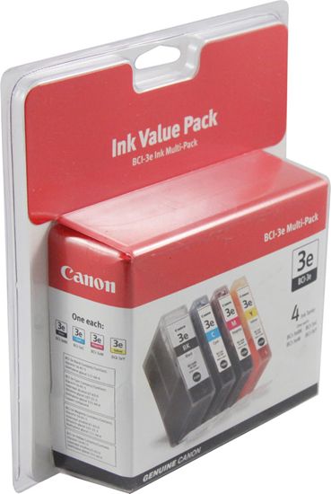 Canon (BCI-3eBK/C/M/Y) Ink Tank Multipack (Includes 1 Each of OEM# 4479A003 4480A003 4481A003 4482A003) 1