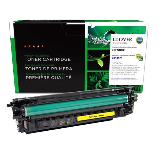 CIG Remanufactured Extended Yield Yellow Toner Cartridge (Alternative for HP CF362X 508X) (18000 Yield) 1