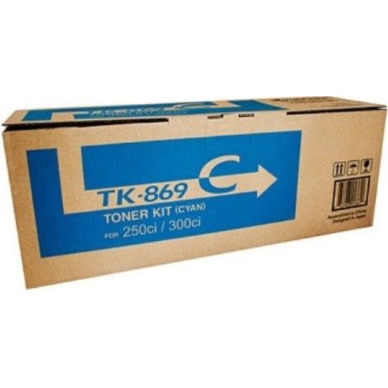 Kyocera (TK-869C) Cyan Toner Cartridge (Includes Waste Toner Container) (12000 Yield) 1