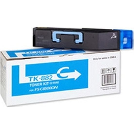 Kyocera (TK-882C) Cyan Toner Cartridge (18000 Yield) 1