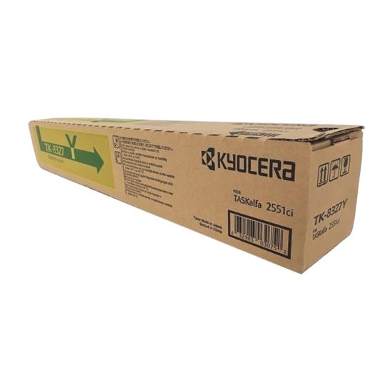 Kyocera (TK-8327Y) Yellow Toner Cartridge + Waste Toner Container (12000 Yield) 1