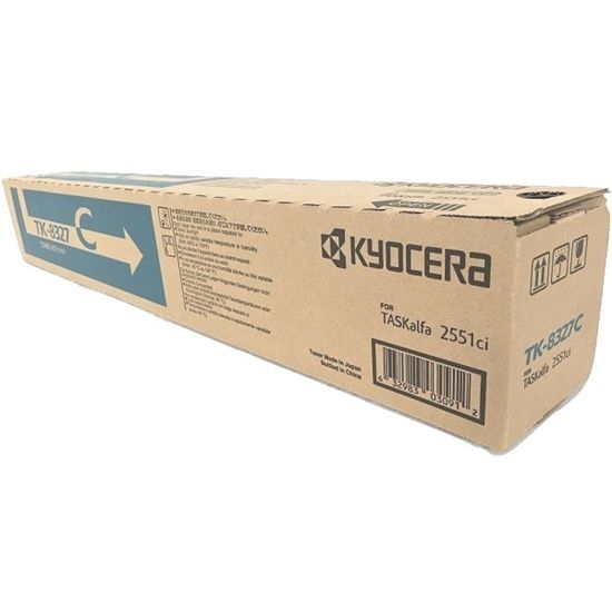 Kyocera (TK-8327C) Cyan Toner Cartridge + Waste Toner Container (12000 Yield) 1