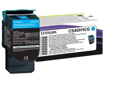 Lexmark High Yield Cyan Return Program Toner Cartridge (2000 Yield) 1
