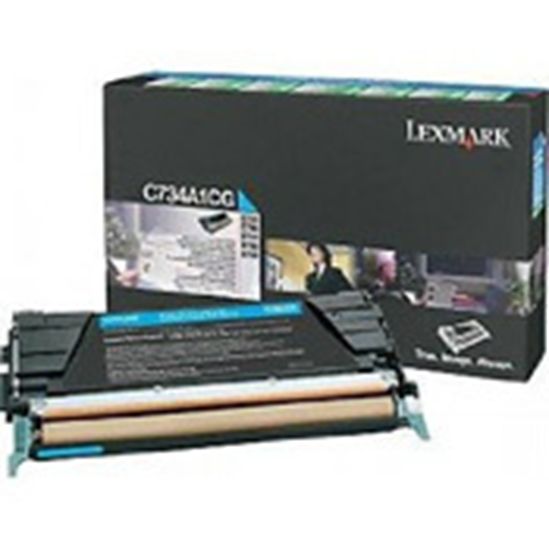 Lexmark Cyan Return Program Toner Cartridge for US Government (6000 Yield) (TAA Compliant Version of C734A1CG) 1