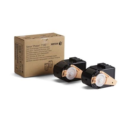 Xerox Cyan Toner Cartridge Dual Pack (2 Pack of OEM# 106R02599) (2 x 4500 Yield) 1