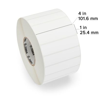 Zebra DT Label Paper (4" x 1") (3" Core) 1