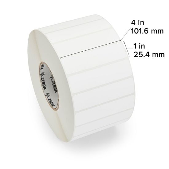 Zebra DT Label Paper (4" x 1") (3" Core) 1