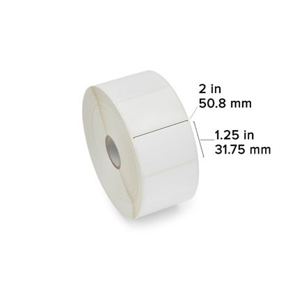 Zebra DT Label Paper (2" x 1.25") (1" Core) 1