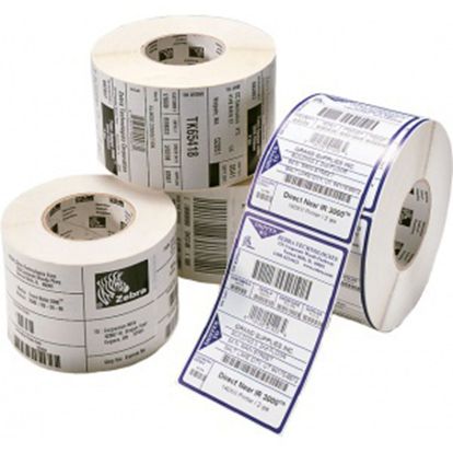 Zebra TT Jewelry Label w/ Flaps Kimdura Polypro (2.2" x 0.5") (1" Core) 1