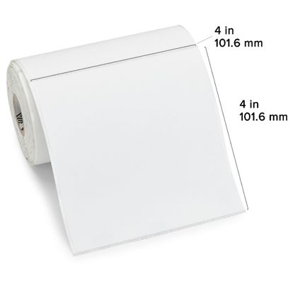 Zebra DT Label Paper (4" x 4") (0.75" Core) 1