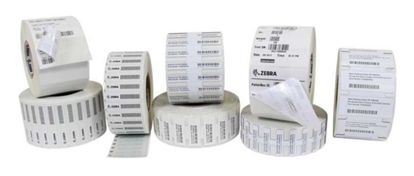 Zebra Thermal Transfer Label Synthetic (3.94" x 1.5748") Silverline Clasic II RFID Polyester with Foam (3" Core) 1