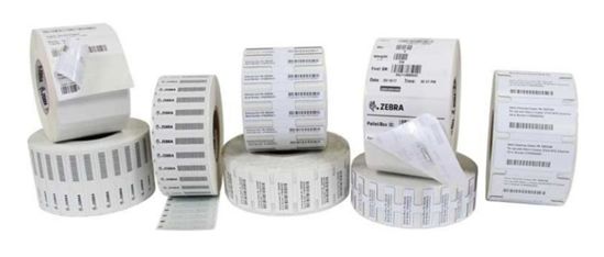Zebra Thermal Transfer Label Synthetic (3.94" x 1.5748") Silverline Clasic II RFID Polyester with Foam (3" Core) 1